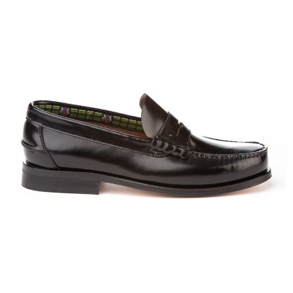 Boys Leather Penny Loafers School Shoes Leather Sole 595 Black, by AngelitoS