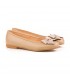 Girls Leather School Ballerinas Bow 1509 Camel, by AngelitoS