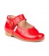 Girls Patent Leather Mary Jane Shoes Velcro 1502 Red, by AngelitoS