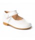 Girls Pearly Leather Mary Jane Shoes Velcro 1502 White, by AngelitoS