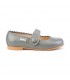 Girls Nappa Leather Mary Jane Shoes Velcro 1512 Grey, by AngelitoS