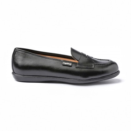 Girls Nappa Leather School Loafers Mask 467 Black, by AngelitoS
