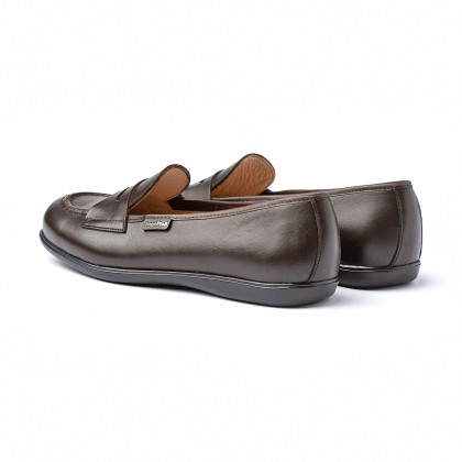 Girls Nappa Leather School Loafers Mask 467 Chocolate, by AngelitoS