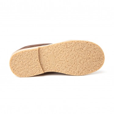 Botines Safari Pisacacas Niña Niño Piel Ante Cordones 403 Chocolate, de Angelitos