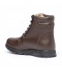 Botines Niño Piel Napa Cordones Y Cremallera 480 Chocolate, de Angelitos