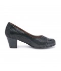 Zapatos De Salón Cómodos Mujer Piel Punta Charol Plantilla Extraíble 93 Negro, de Tupié