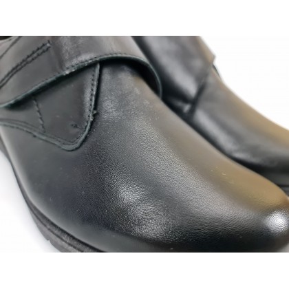 Zapatos Cómodos Mujer Piel Cuña Velcro Plantilla Extraíble 70243 Negro, de Tupié
