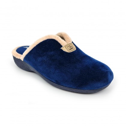 Zapatillas Casa Destalonadas Cuña Mujer Suapel Suela Antideslizante 975 Marino, de Berevëre