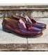 Zapatos Castellanos Hombre Piel Florentic Borlas Suela Cuero 702 Burdeos, de Manuel Medrano