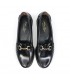 Zapatos Castellanos Mujer Piel Florentic Cadena Suela Goma 504 Negro, de María Tovar
