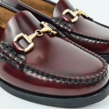 Womens Florentik Leather Beefroll Chain Loafers Rubber Sole 504 Burgundy, by María Tovar