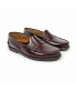 Womens Florentik Leather Beefroll Penny Loafers Rubber Sole 400 Burgundy, by María Tovar