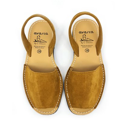 Women's Split Leather Flat Menorcan Sandals 202 Leather, by C. Ortuño