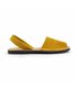 Women's Split Leather Flat Menorcan Sandals 202 Mustard by C. Ortuño
