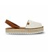 Womens Platform Braided Leather Menorcan Sandals Padded Insole 10462 White, by C. Ortuño