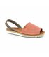 Womens Platform Split Leather Menorcan Sandals Padded Insole 15202 Pink, by C. Ortuño