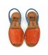 Womens Platform Split Leather Menorcan Sandals Padded Insole 15202 Coral, by C. Ortuño