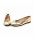 Womens Leather Flat Ballerinas Bow 7000 Platinum, by Casual