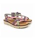 Womens Leather Flat Sandals Padded Insole 22106 Multicolor, by Blusandal