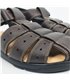 Sandalias Californianas Hombre Piel Velcro Ajustable 37006 Marrón, de Morxiva / Casual