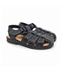 Men's Leather Californian Sandals Velcro Fitting 37006 Black, by Morxiva Casual Shoes