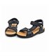 Men's Leather Californian Sandals Velcro Fitting 37003 Black, by Morxiva Casual Shoes