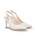 Zapatos De Salón Descubierto Mujer Piel Napa Tacón Alto 1495 Blanco, de Eva Mañas