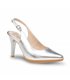 Zapatos De Salón Descubierto Mujer Piel Napa Tacón Alto 1495 Plata, de Eva Mañas
