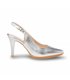 Zapatos De Salón Descubierto Mujer Piel Metalizada Tacón Alto 1495 Plata, de Eva Mañas