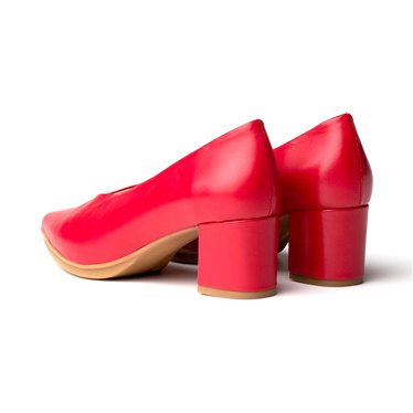 Zapatos De Salón Confort Mujer Piel Napa Tacón Medio Descubierto 1497 Rojo, de Eva Mañas