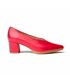 Womens Nappa Leather Low Heeled Comfort Pumps 1497 Red , by Eva Mañas