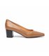 Womens Leather Low Heeled Comfort Pumps 1493 Mink, by Eva Mañas