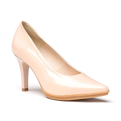 Womens Patent Leather High Heeled Pumps 1499 Nude, by Eva Mañas