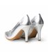 Zapatos De Salón Mujer Piel Napa Metalizada Tacón Alto 1500 Plata, de Eva Mañas