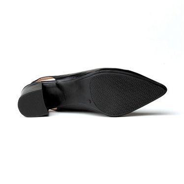 Zapatos De Salón Confort Mujer Piel Napa Tacón Medio Descubierto 1496 Negro, de Eva Mañas
