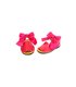 Childrens Synthetic Patent Menorcan Sandals Satin Bow 268 Fucsia, by Pisable