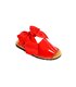 Childrens Synthetic Patent Menorcan Sandals Satin Bow 268 Red, by Pisable