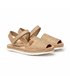 Girls Suede and Sackcloth Menorcan Sandals Padded Insole Velcro 225 Camel, by AngelitoS