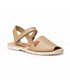 Girls Nappa Leather Menorcan Sandals Padded Insole Velcro 220 Camel, by AngelitoS