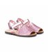 Girls Patent and Glitter Leather Menorcan Sandals Velcro 208 Pink, by AngelitoS