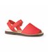 Girls Nappa Leather Menorcan Sandals Velcro 202 Red, by AngelitoS