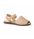 Girls Nappa Leather Menorcan Sandals Velcro 202 Camel, by AngelitoS