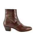 Mens Leather Cuban Heel Ankle Boots Leather Sole Leather Linning 508 Mahogany, by Latino