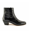 Man Leather Cuban Heel Ankle Boots Leather Sole Leather Linning 508 Black, by Latino
