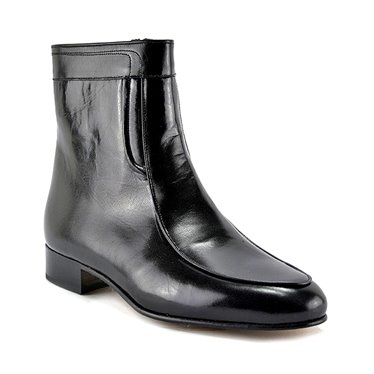 Man Leather Ankle Boots Leather Sole Leather Linning 5205 Black, by Latino