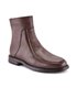 Man Leather Ankle Boots Rubber Sole Shearling Linning 6825 Mahogany, by Latino