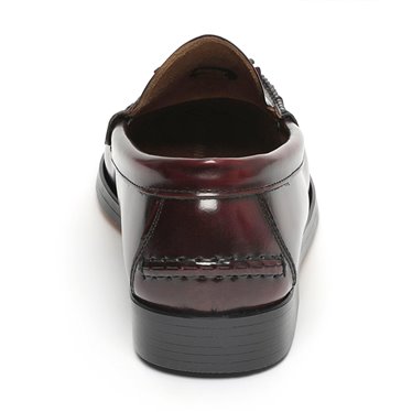 Man Beef Roll Leather Loafers Tassels 805MA Bordeaux, by Latino