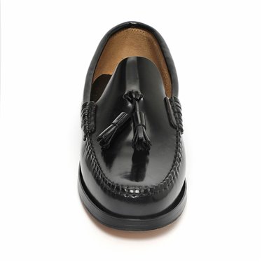 Man Beefroll Leather Loafers Tassels 805MA Black, by Latino