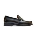 Mens Leather Beefroll Penny Loafers Wide Fit Mask 800 Black, by Latino