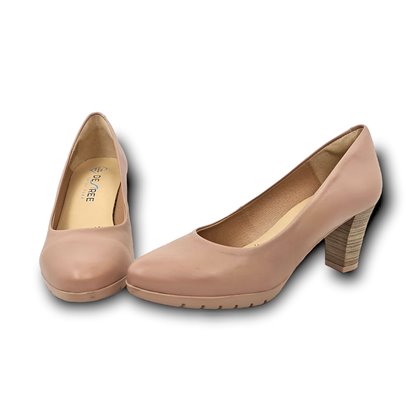 Woman Leather Comfort Pumps Medium Heeled 2220 Make-up, by Desireé